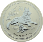 Australien 2 Dollars 2018 Hund - 2 Unzen Feinsilber